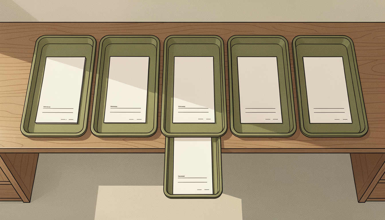 Illustration: Final Paychecks Run on State Clocks, Not One Federal One